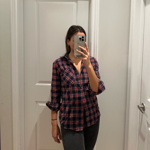 American Apparel plaid flannel button up - Picture 1 of 6